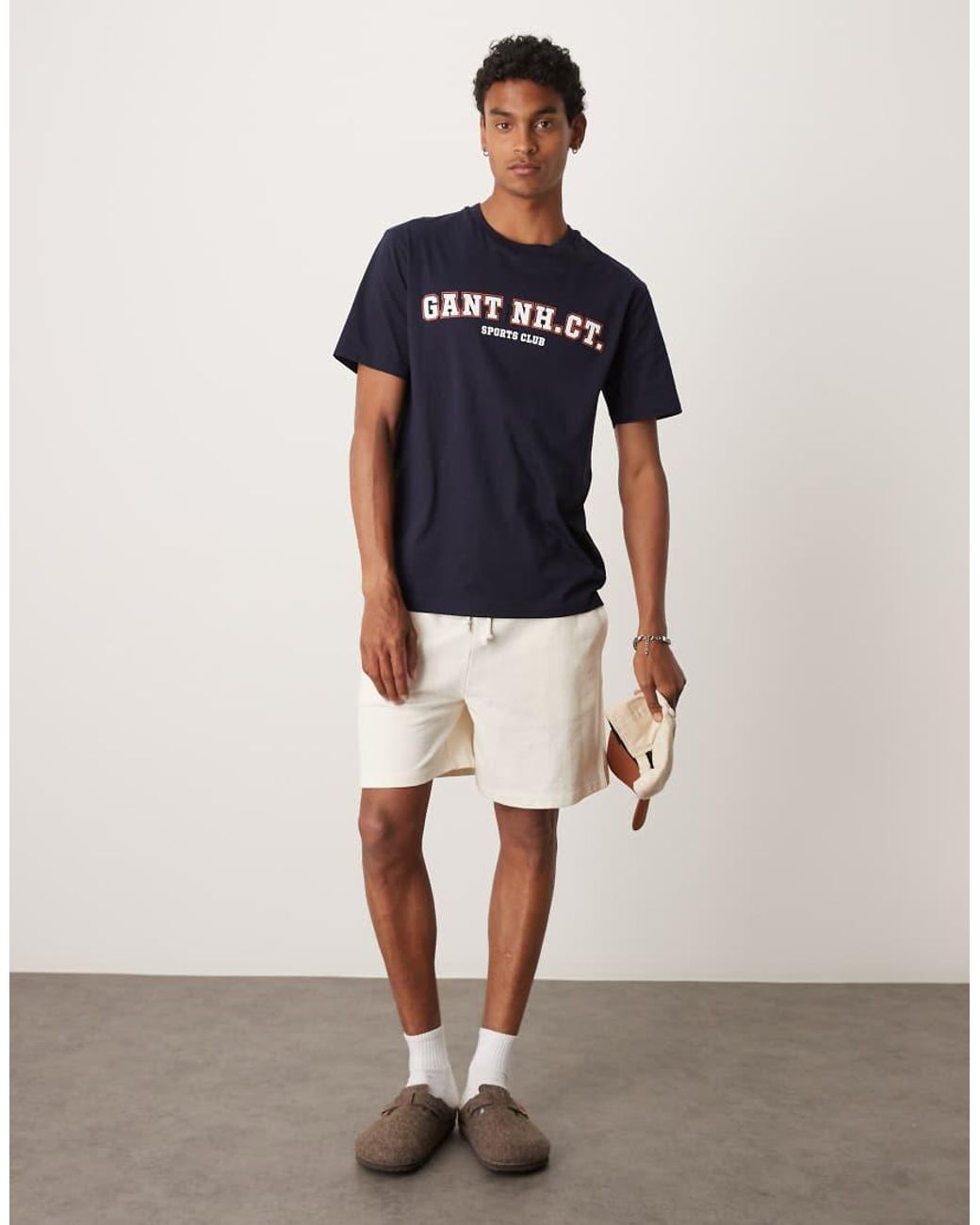 Gant Blue Collegiate Logo T-shirt for men