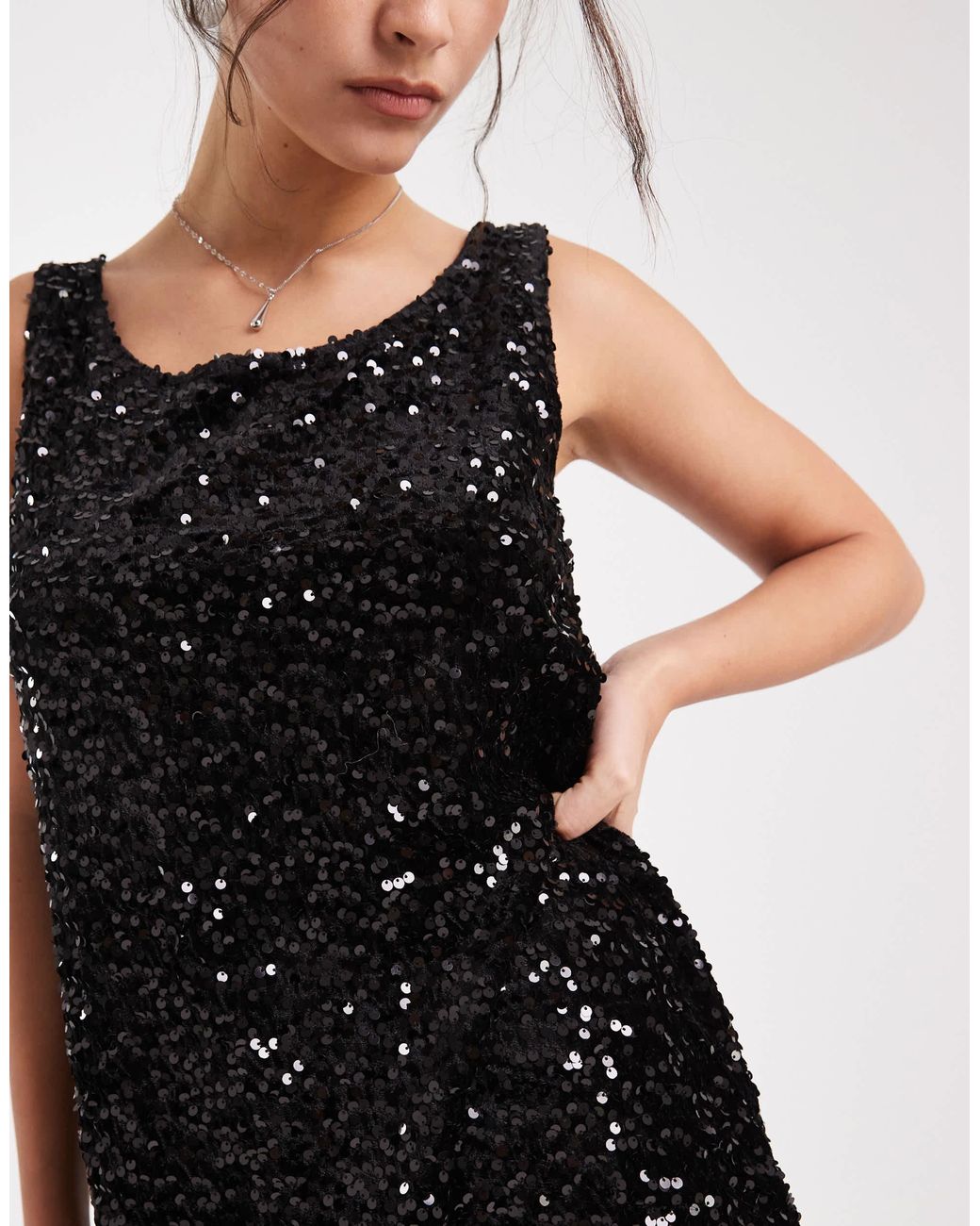 Pieces Black – wendbares mini-etuikleid