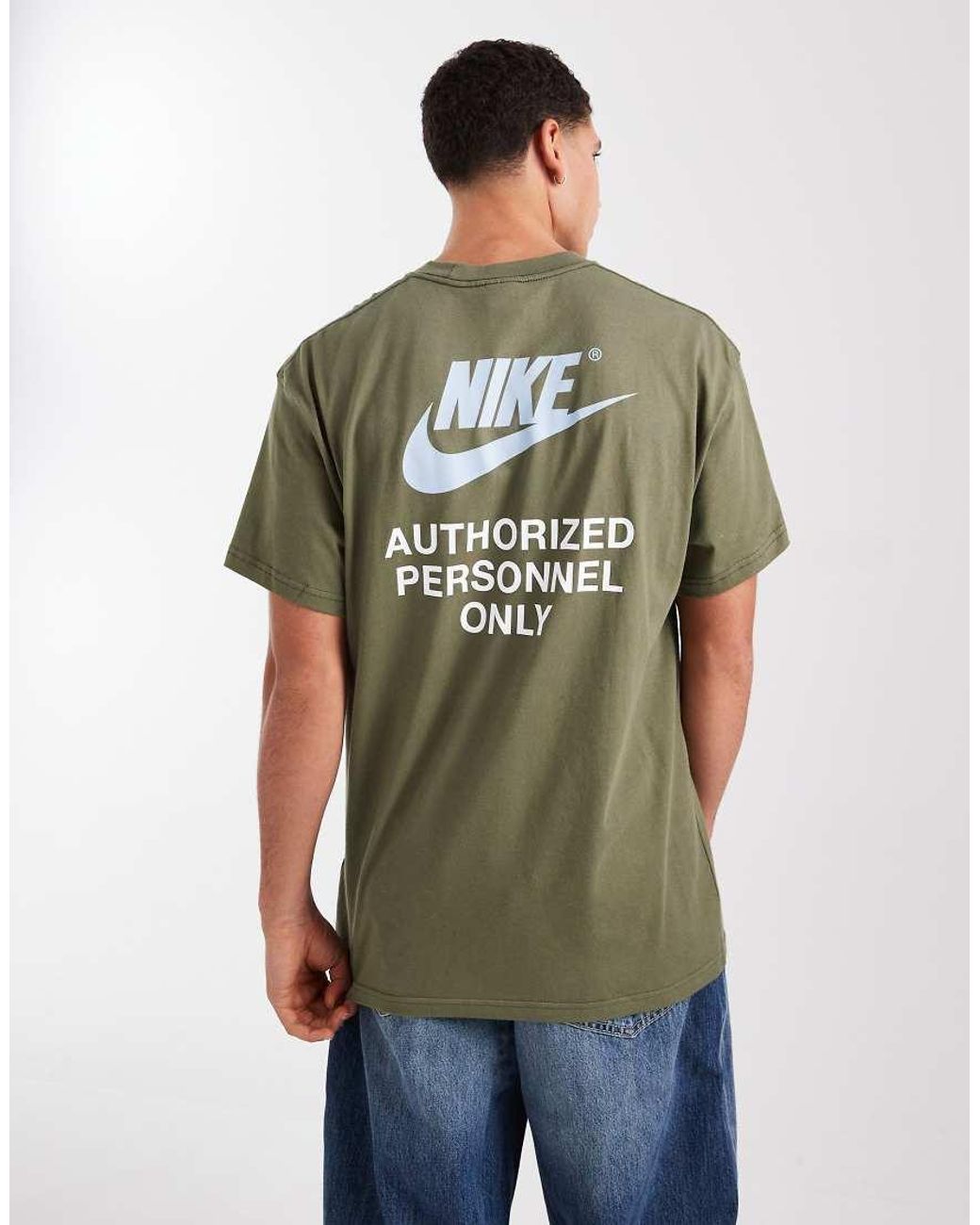 Nike Green Swoosh Graphic Back Print T-shirt for men