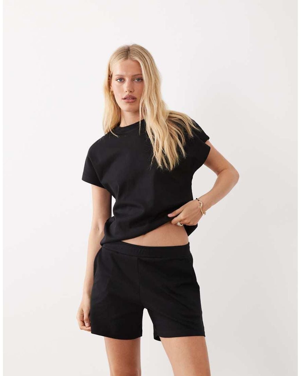 Jdy Black Shorts Co-ord