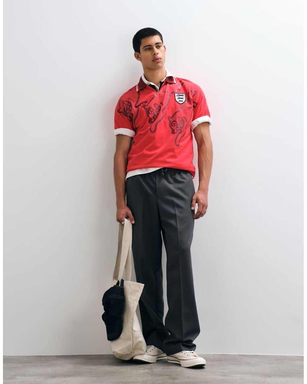 ICECREAM Red Running Dog Football Shirt for men