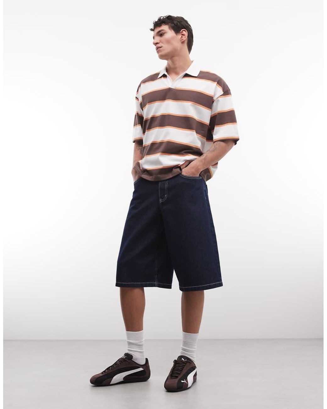 ASOS Multicolor Heavyweight Boxy Oversized Polo for men