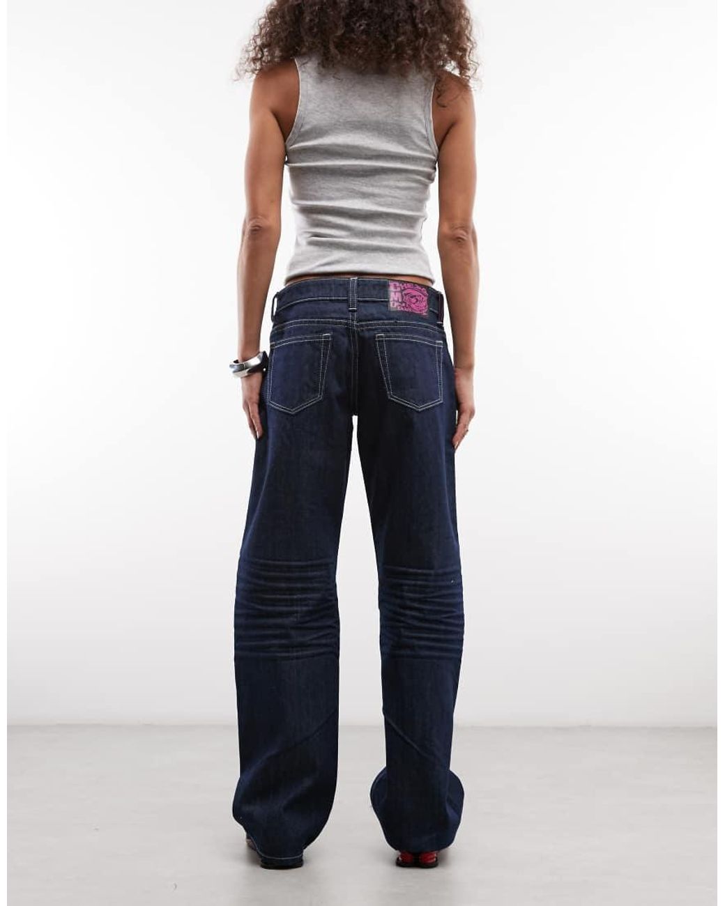 Cheap Monday Blue Messy Loose Fit Denim Jeans