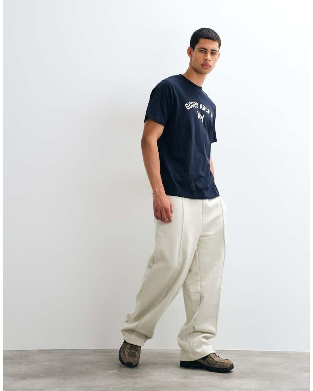 ASOS Blue Regular T-shirt With Ny Graphic for men