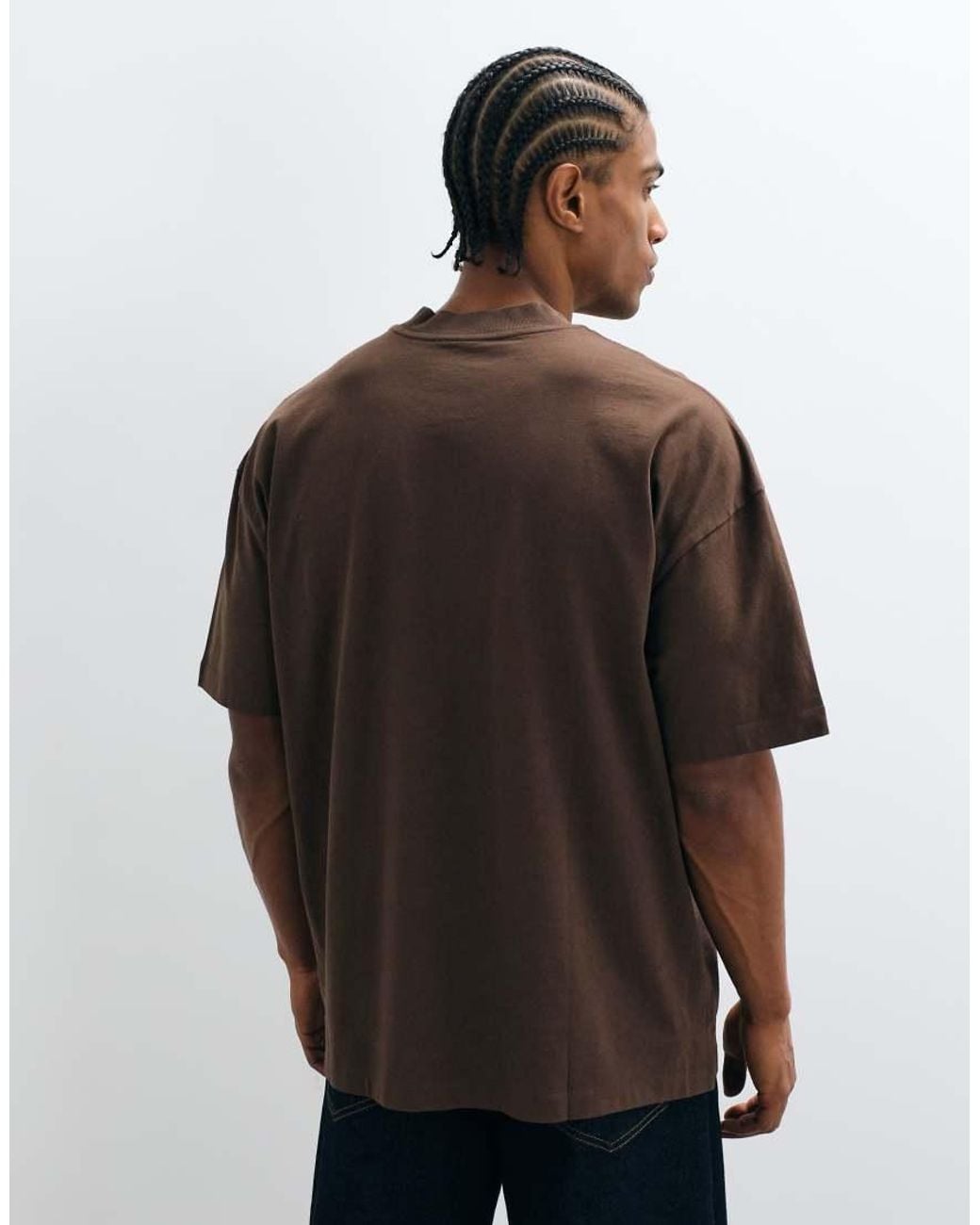 AllSaints Brown Xander Short Sleeve Flocked Graphic Logo T-shirt for men