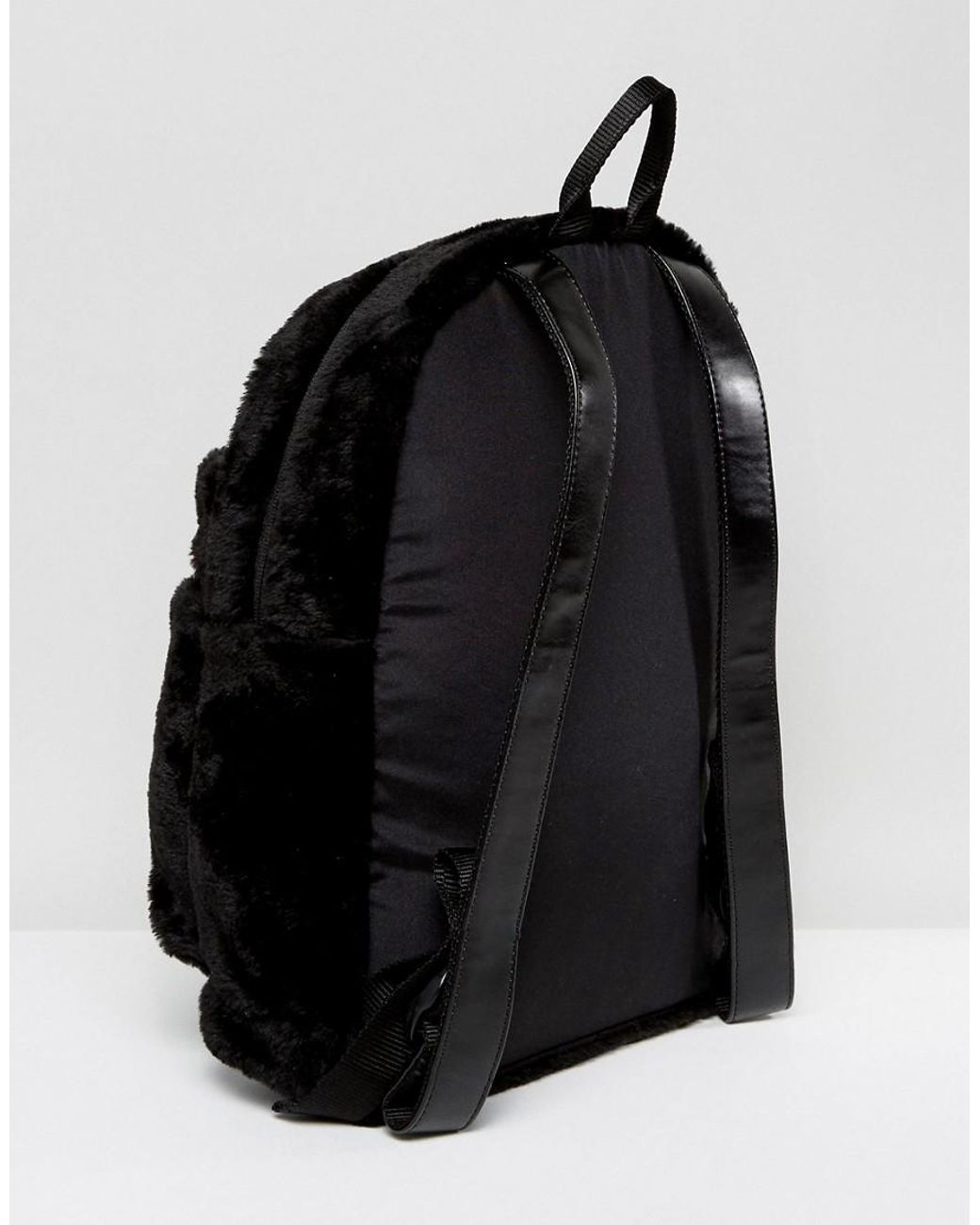 PUMA Faux Fur Backpack In Black | Lyst UK