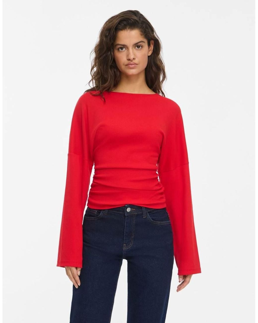 Noisy May Red Long Sleeved Top