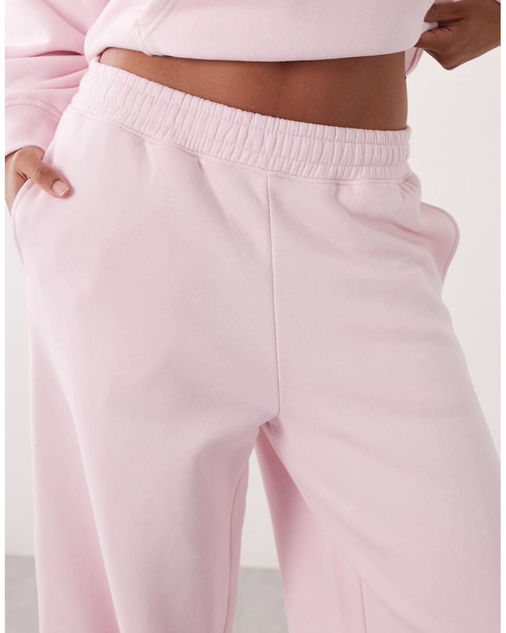 4505 Pink Rest Day 400gsm Heavyweight Cotton Slouchy Fit Cuffed Sweatpants