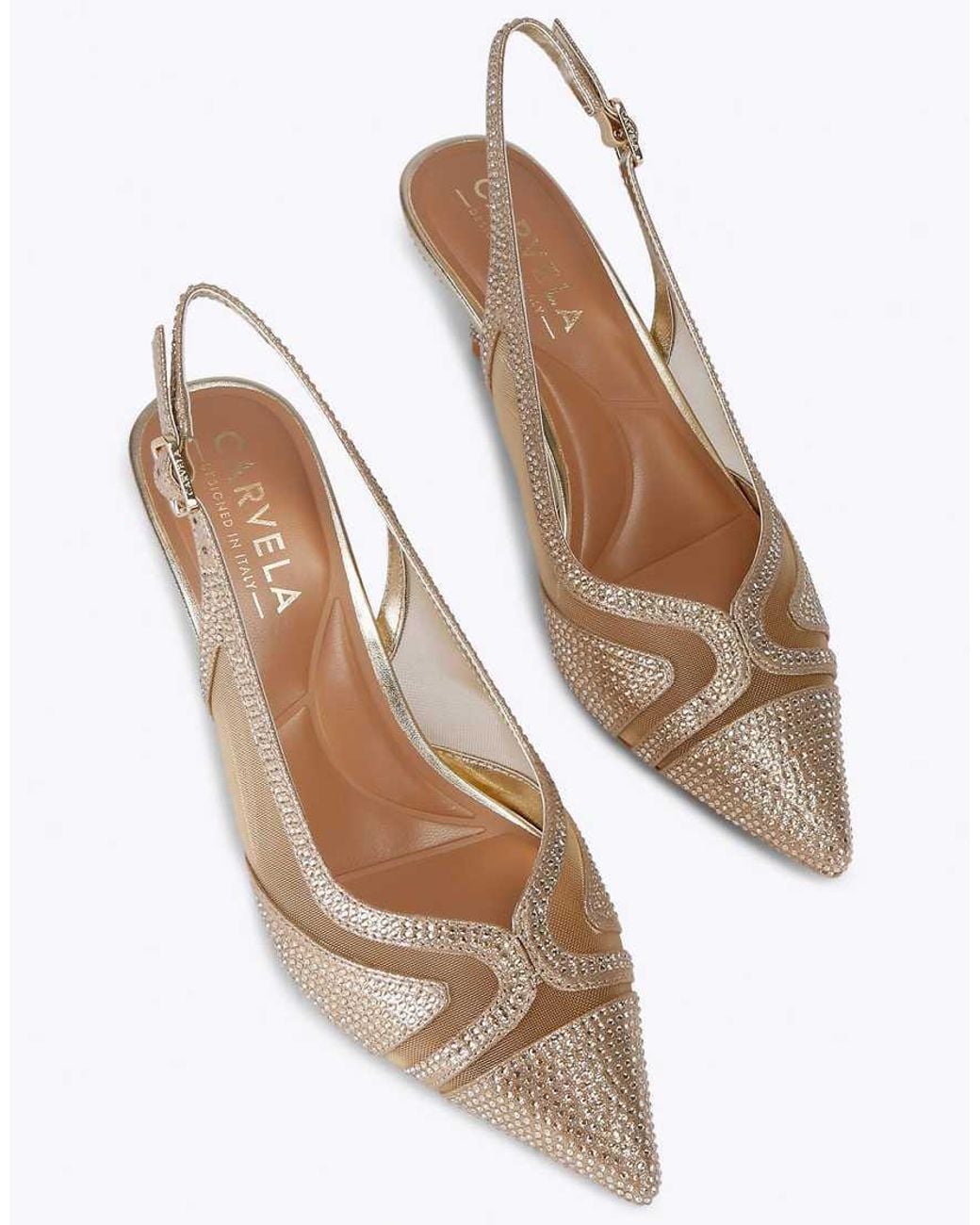 Carvela Kurt Geiger White Fantastico Sling Heeled Sandals