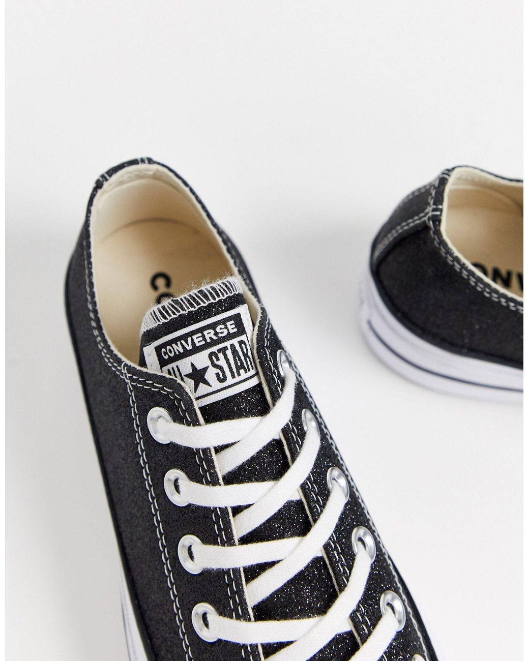 converse chuck taylor lift platform sparkle glitter trainers