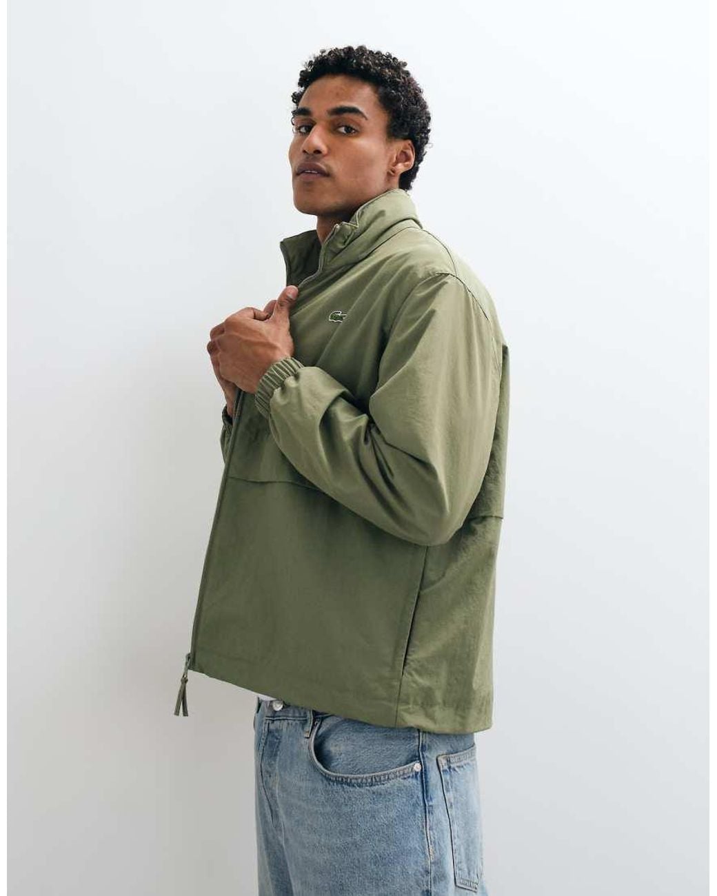 Lacoste Green Water Repellent Windbreaker Jacket for men