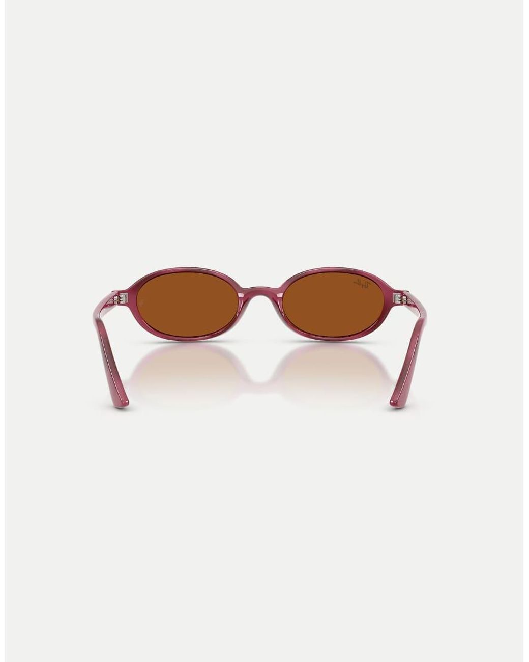 Ray-Ban Brown Khal Oval Sunglasses With Lens