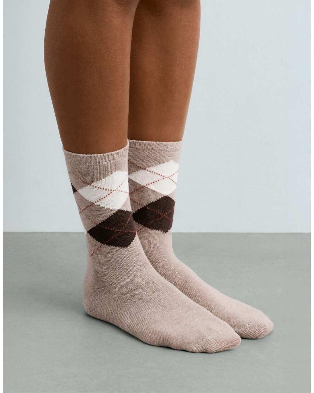 Oysho White 5 Pairs Of Classic Socks With Cotton