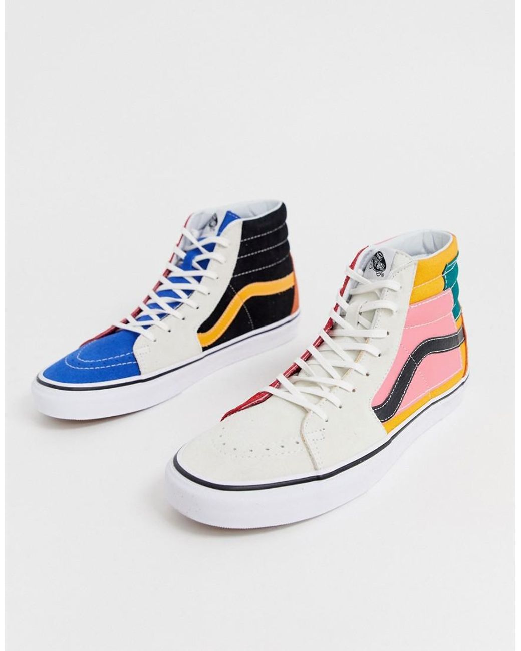 Multi color vans high top sales