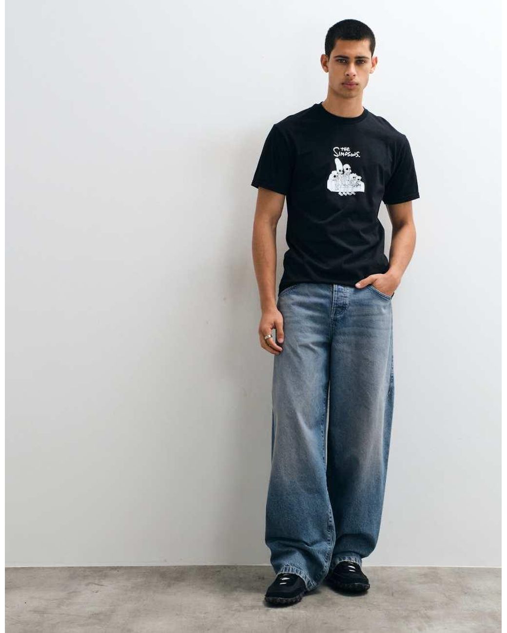 ASOS Blue Oversized T-shirt With Halloween The Simpsons Print for men