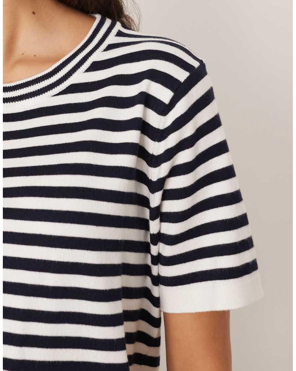Mango Blue Short Sleeve Knit T-shirt