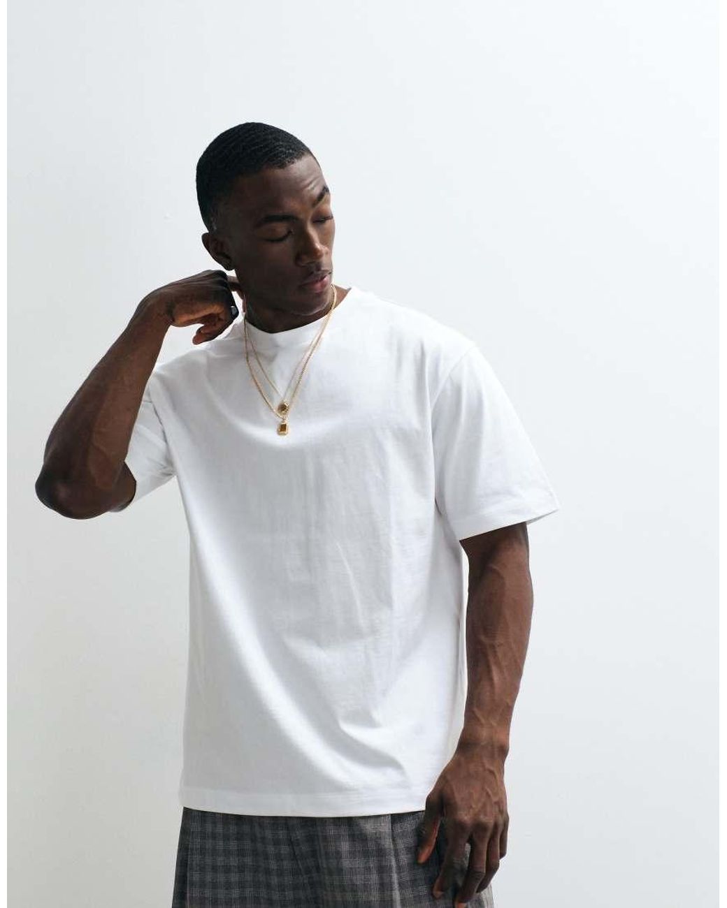ASOS White Relaxed T-Shirt With Text Graphic for men