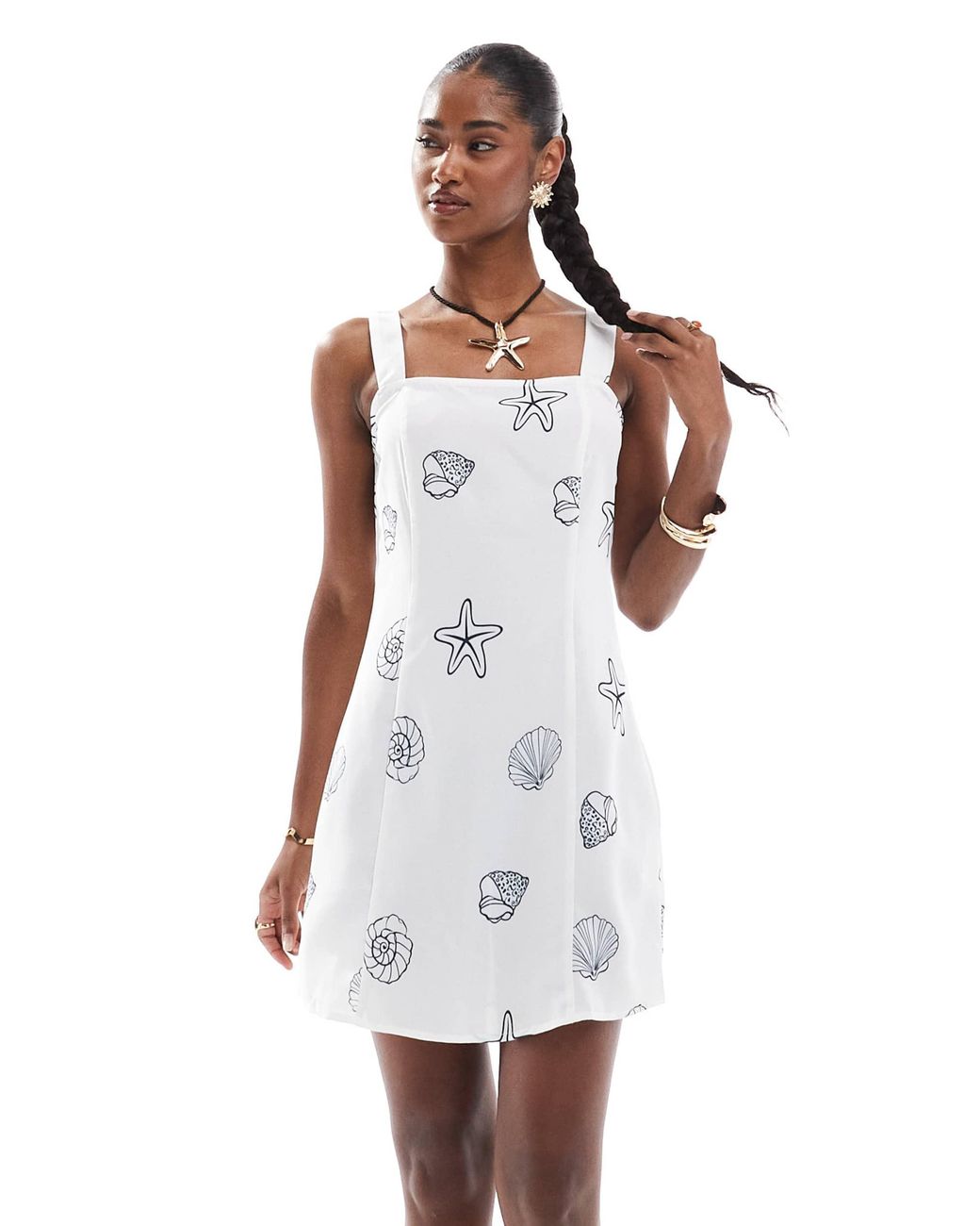 Vero Moda White Cami Strap Mini Dress