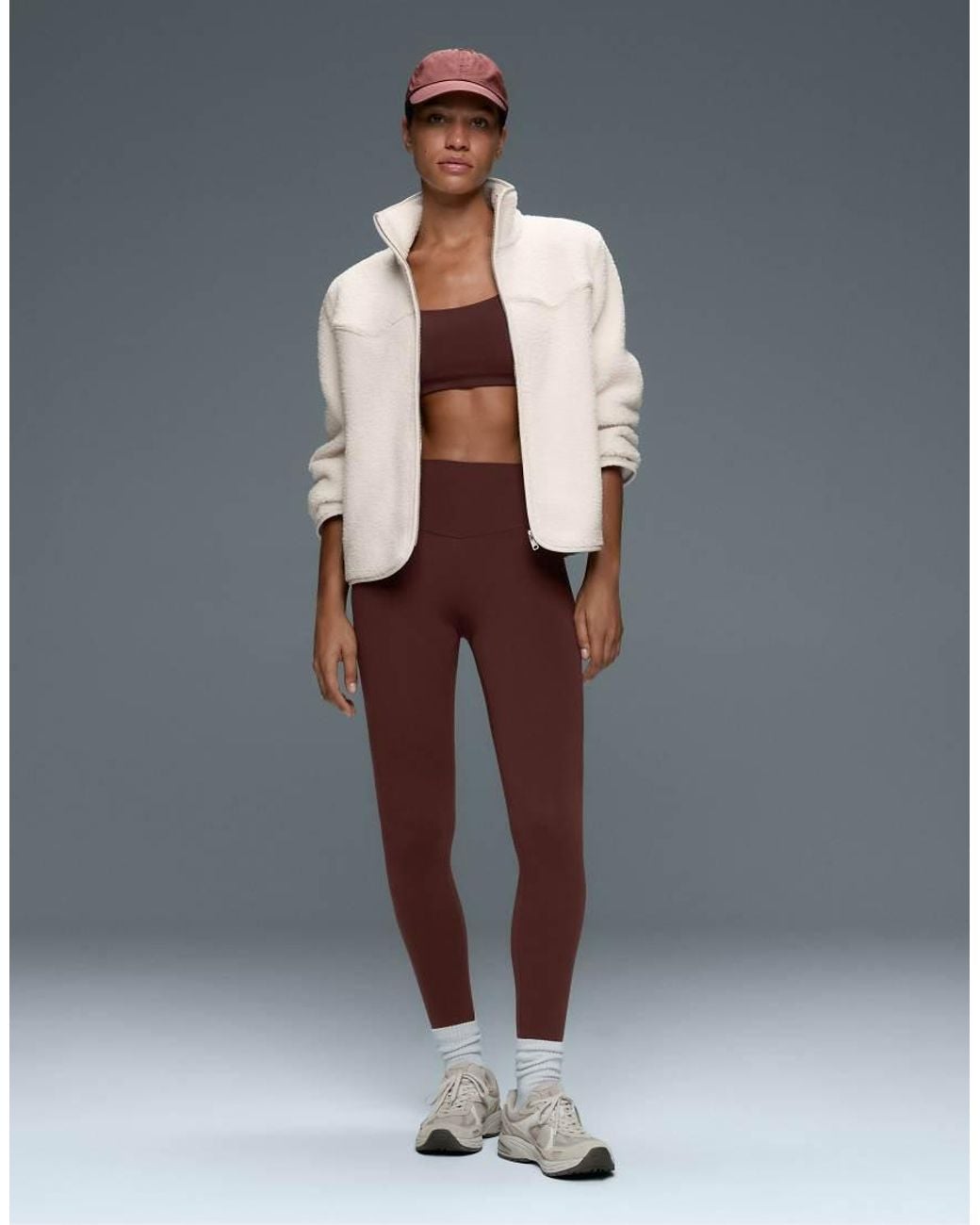 Oysho Brown Comfortlux High-waisted Ankle-length leggings