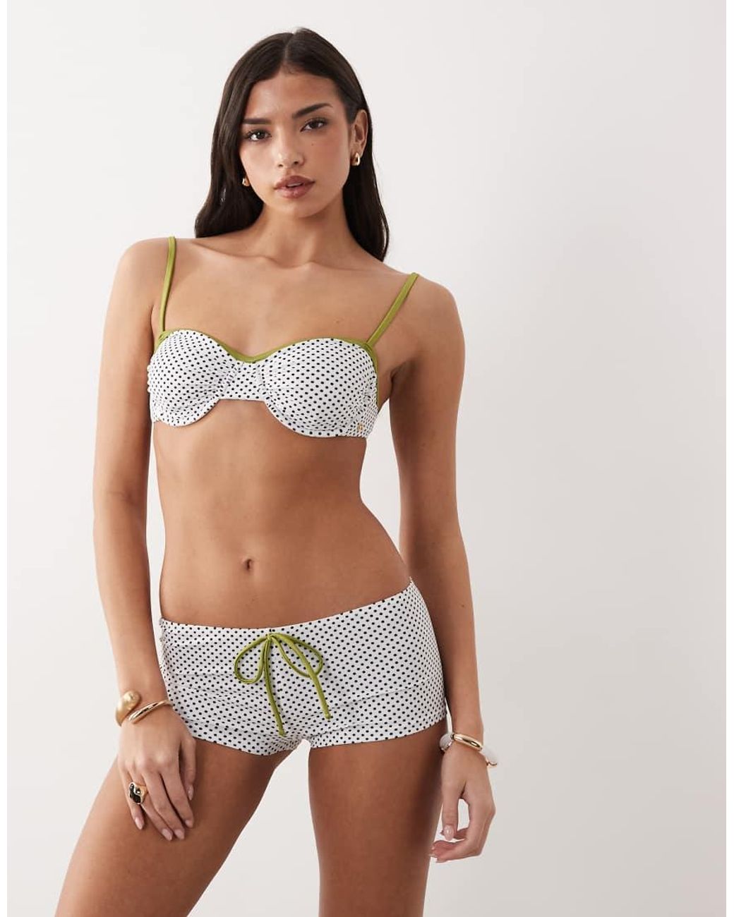 Candypants White Polka Dot Micro Short