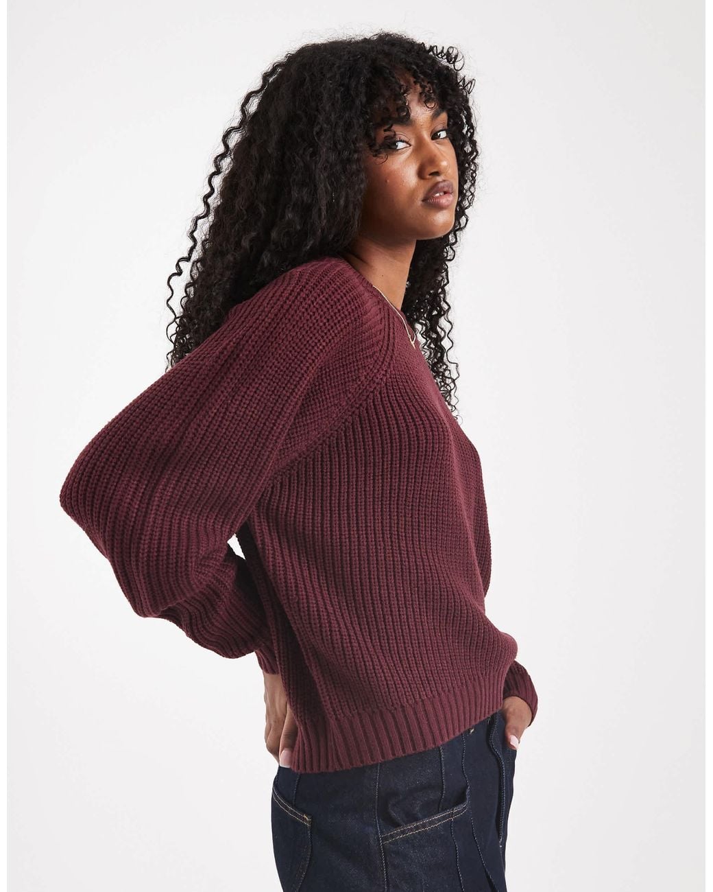 Threadbare Purple Crew Neck Jumper