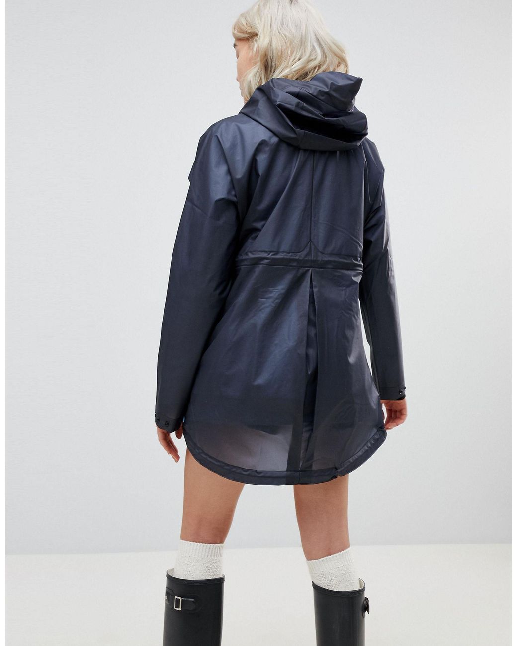 HUNTER Womens Original Raincoat in Blue Lyst