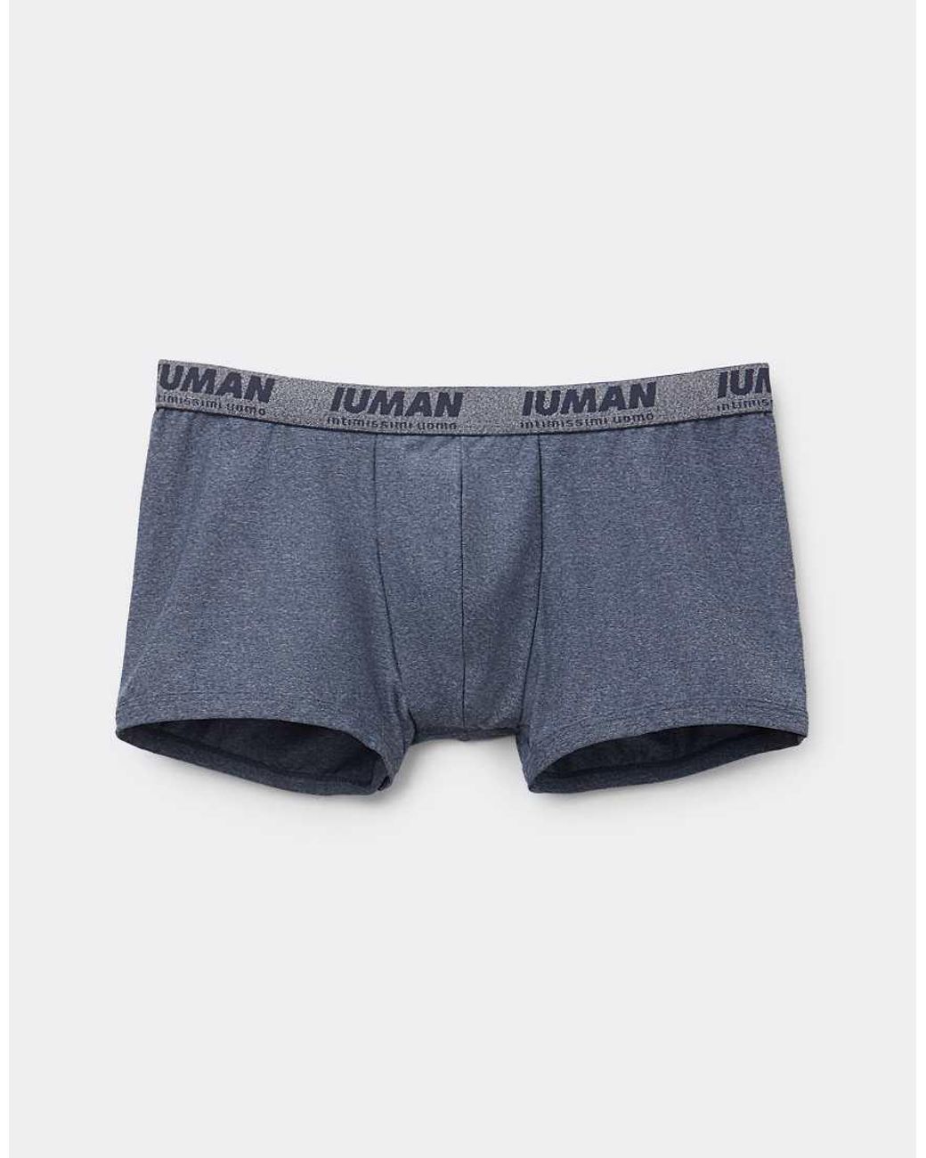 Intimissimi Blue Microfibre Boxers With Logo for men
