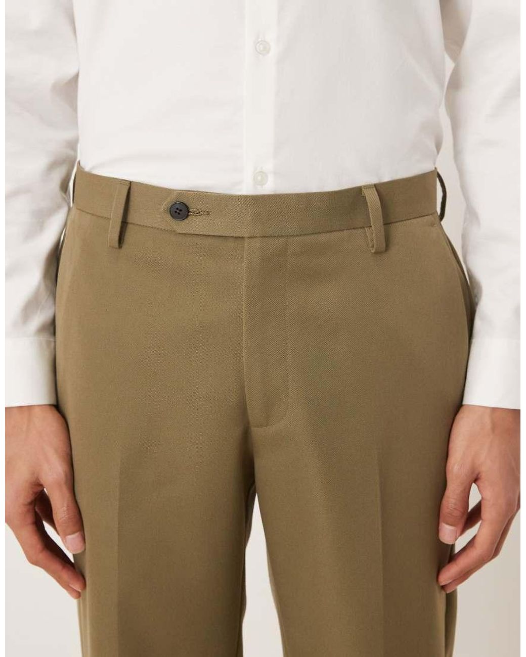 ASOS Natural Slim Suit Pants for men
