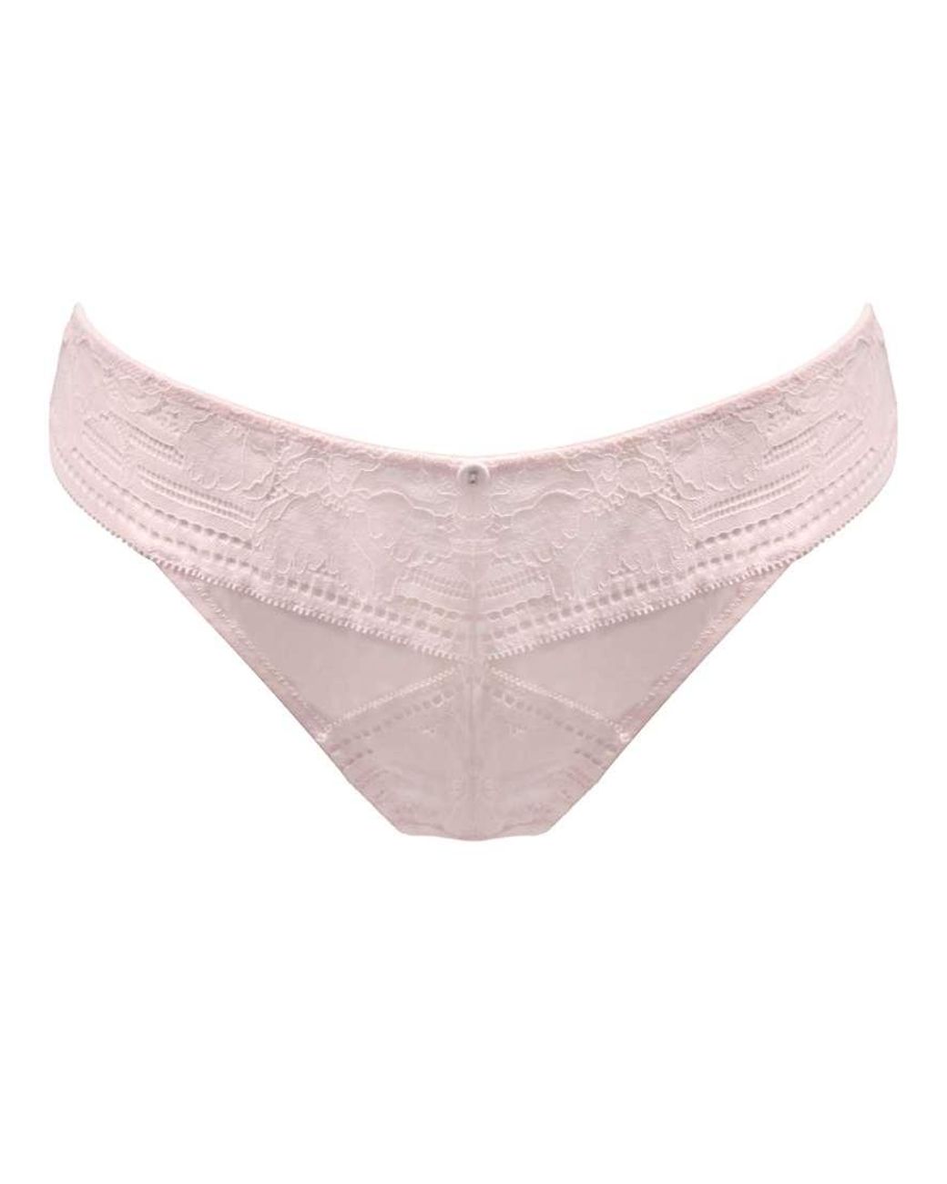 Pour Moi Brown Taylor Lace V Front Thong