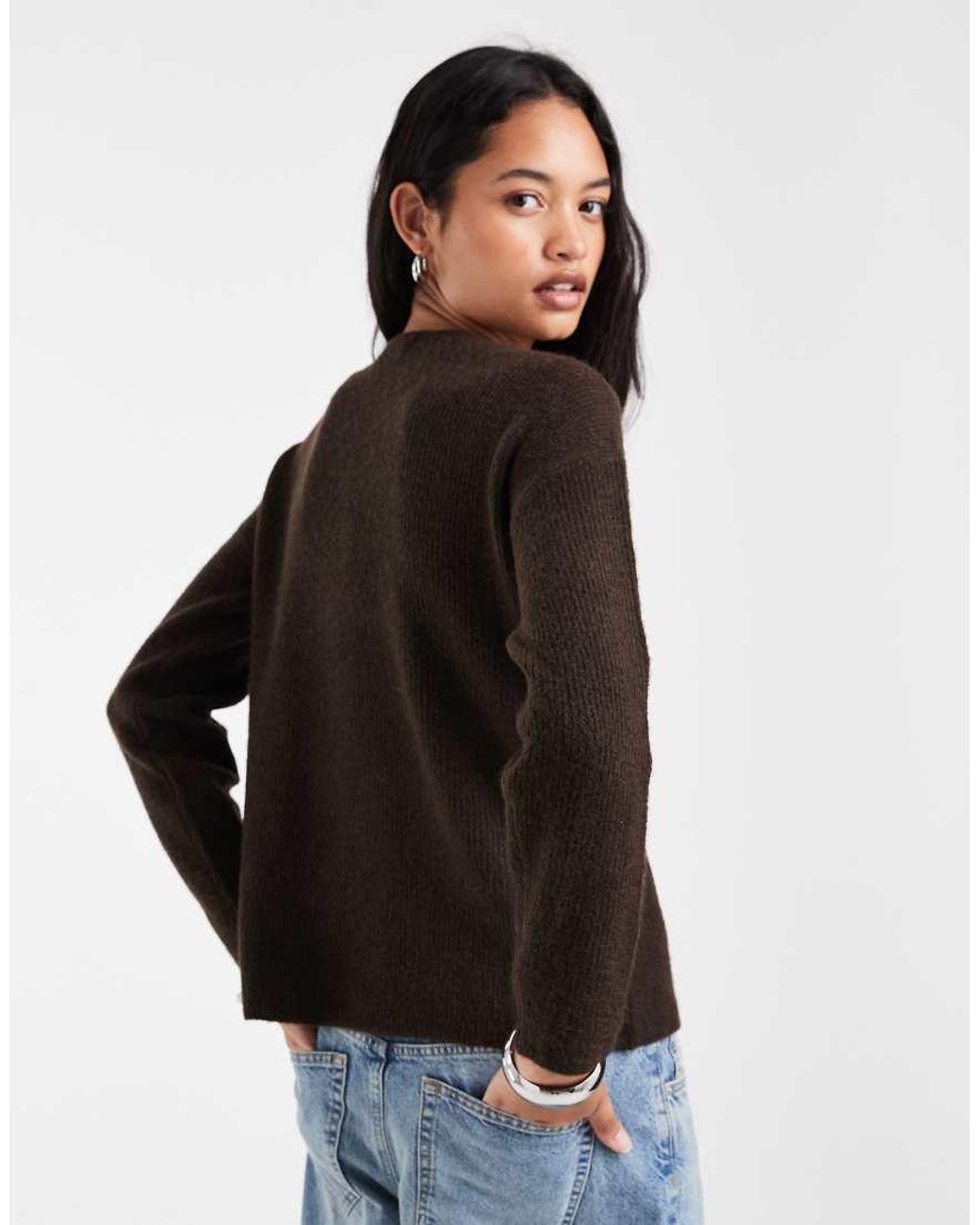 ONLY Black V Neck Slouchy Jumper