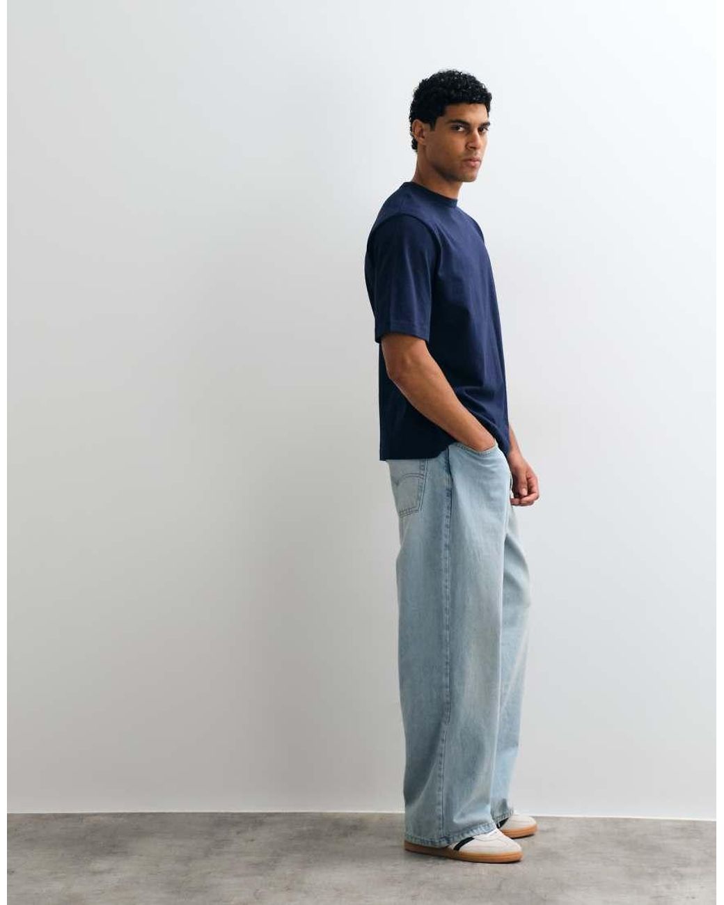 ARKET Blue Heavyweight Jersey Oversized T-shirt for men
