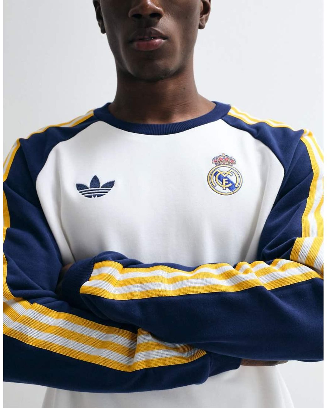 Adidas Originals Blue Real Madrid Originals Crew Sweat for men