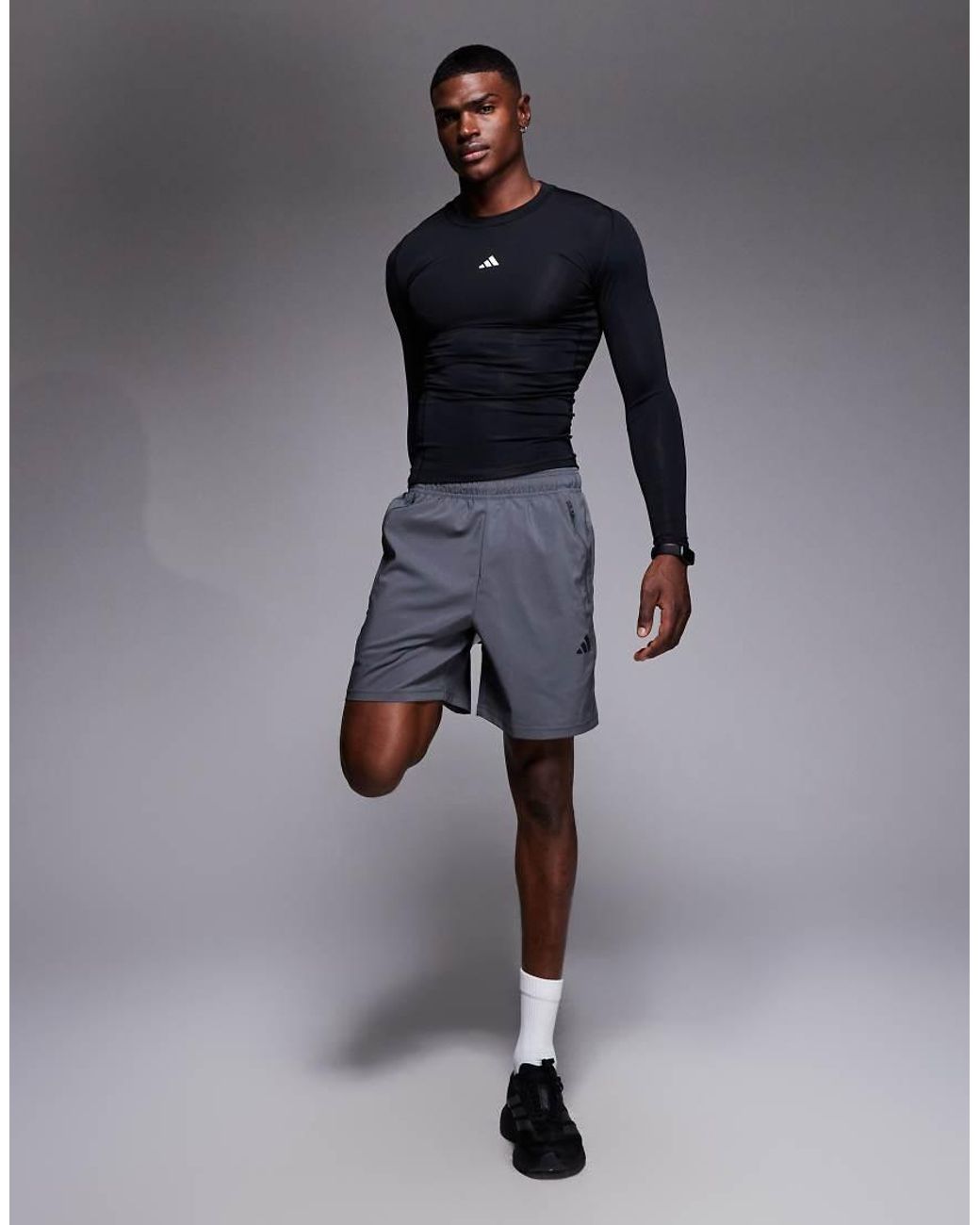 Adidas Originals Blue Adidas Training Essentials Long Sleeve Top for men