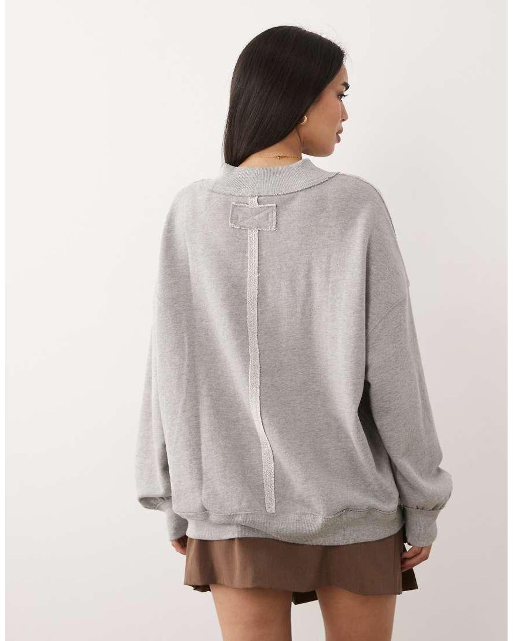 Free People Gray Palm Springs Turtle Pullover