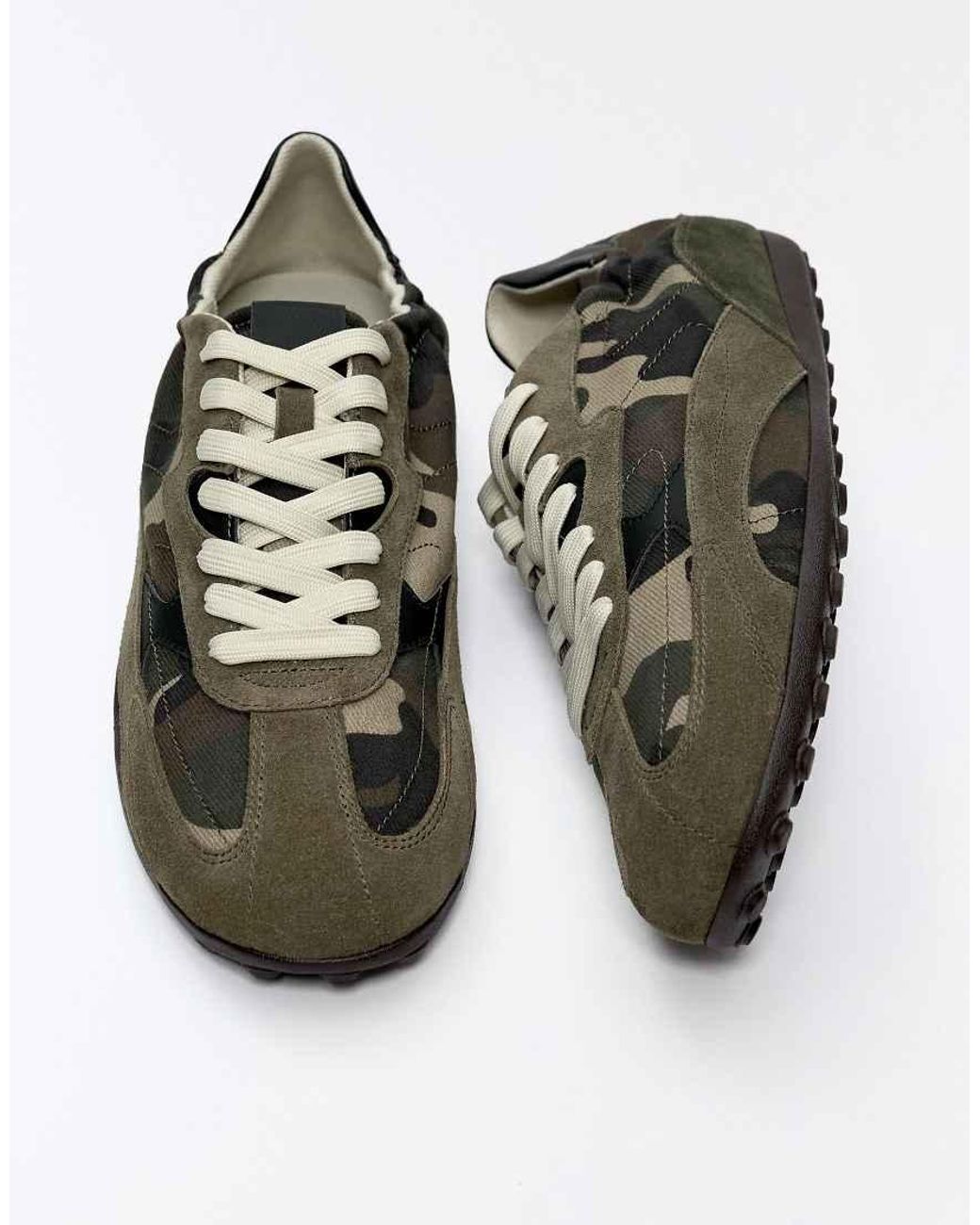 Bershka White Retro-style Slim Trainers for men
