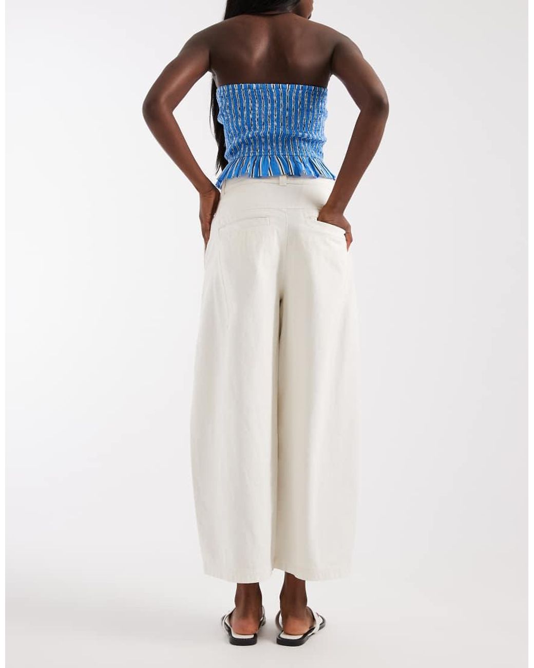 Free People White Laydown Chino