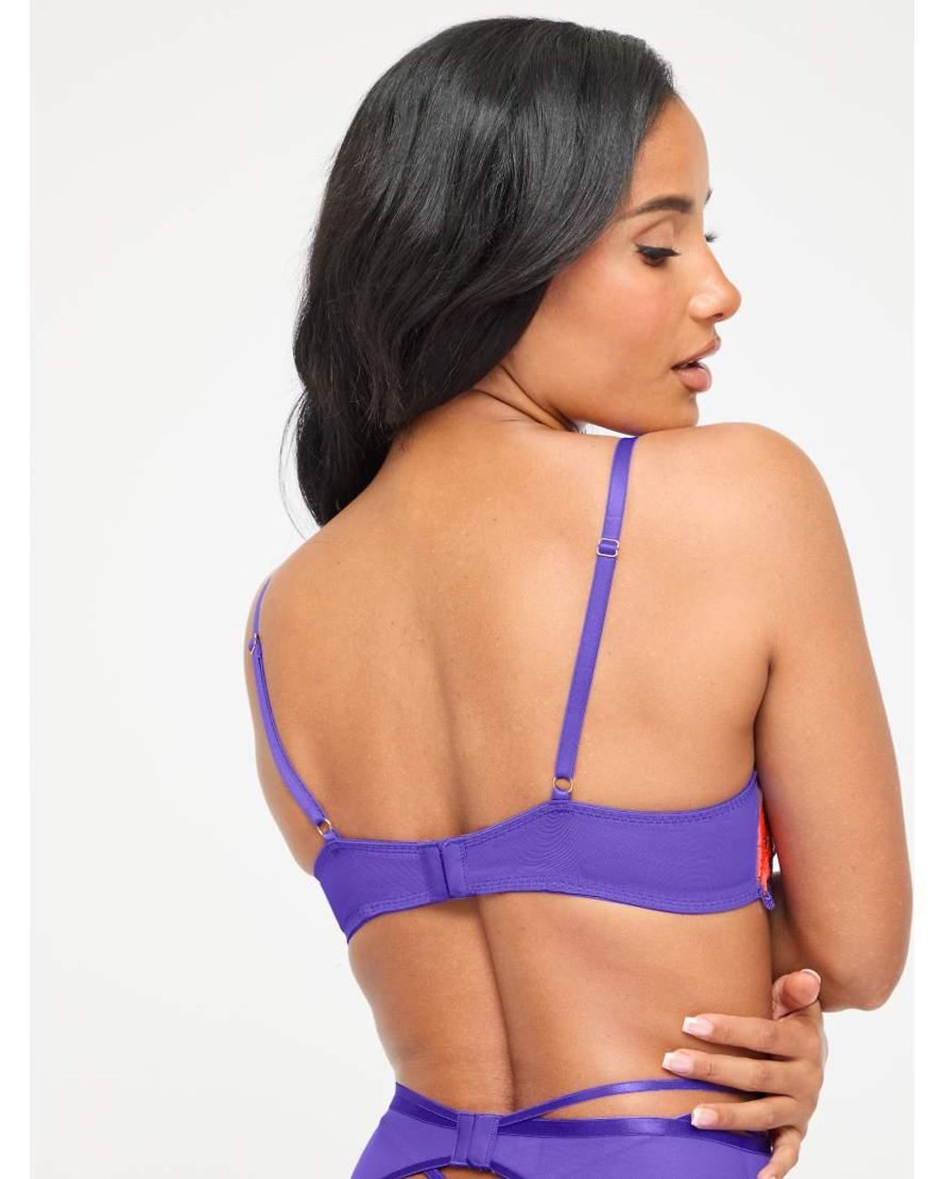 Ann Summers Purple Dusk Til Dawn Non Padded Balcony Bra