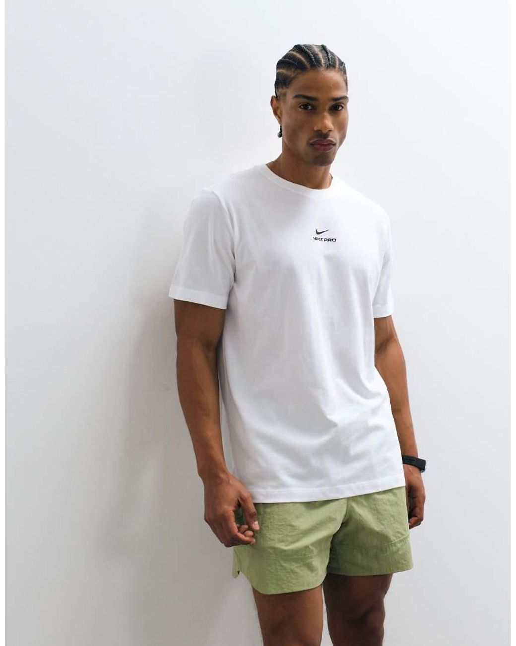 Nike White Pro Dri-Fit T-Shirt for men