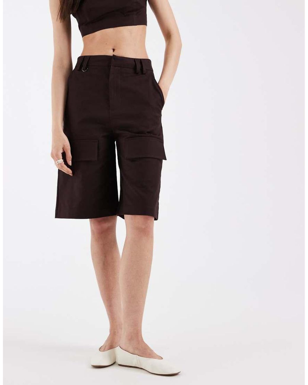 ASOS White Tailo Utility Bermuda Shorts