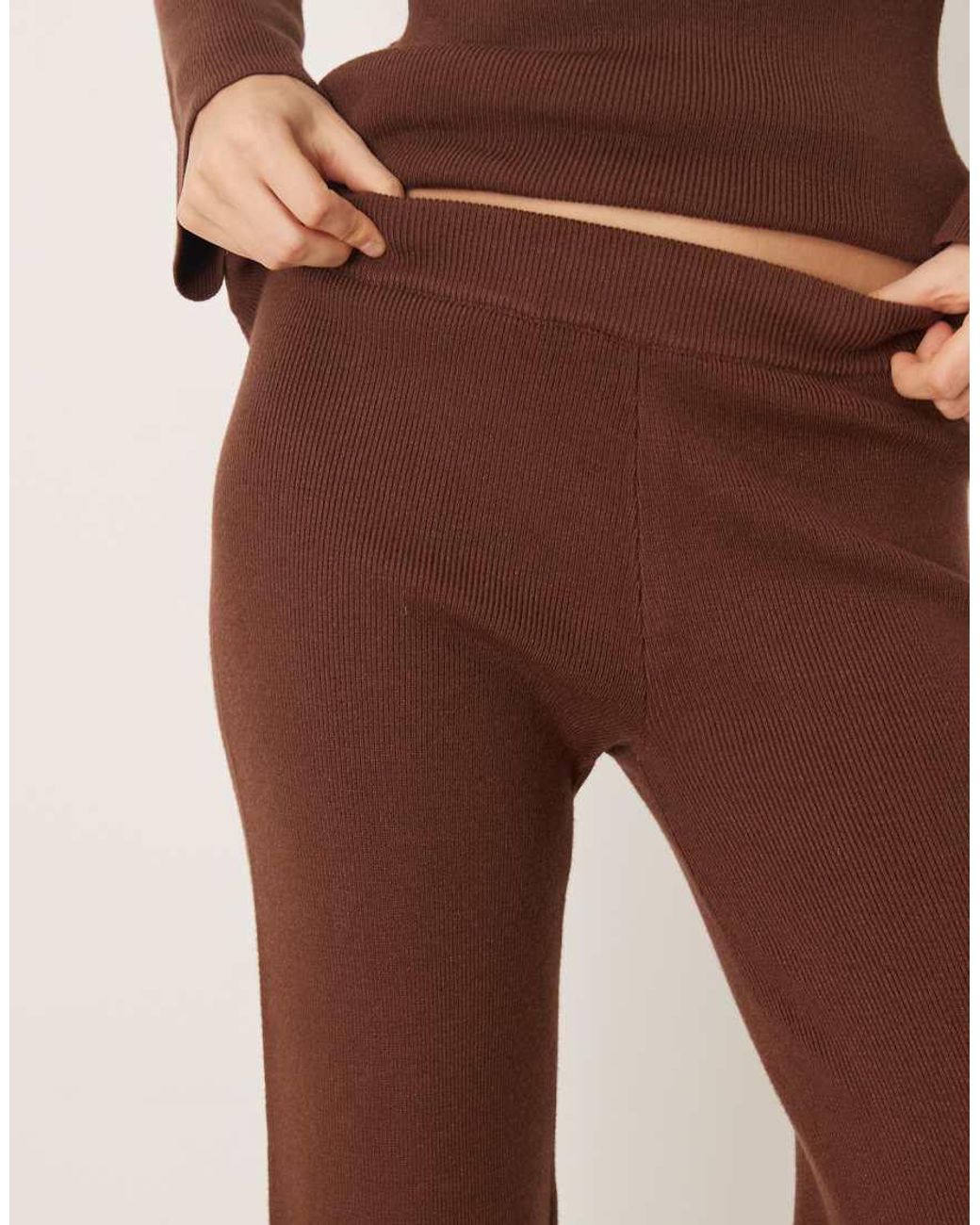 Pretty Lavish Brown Knitted Trouser Co-ord