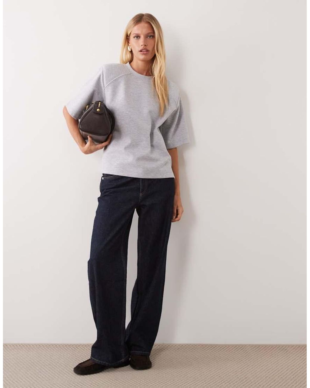 ASOS Gray Raglan Sleeve T-shirt