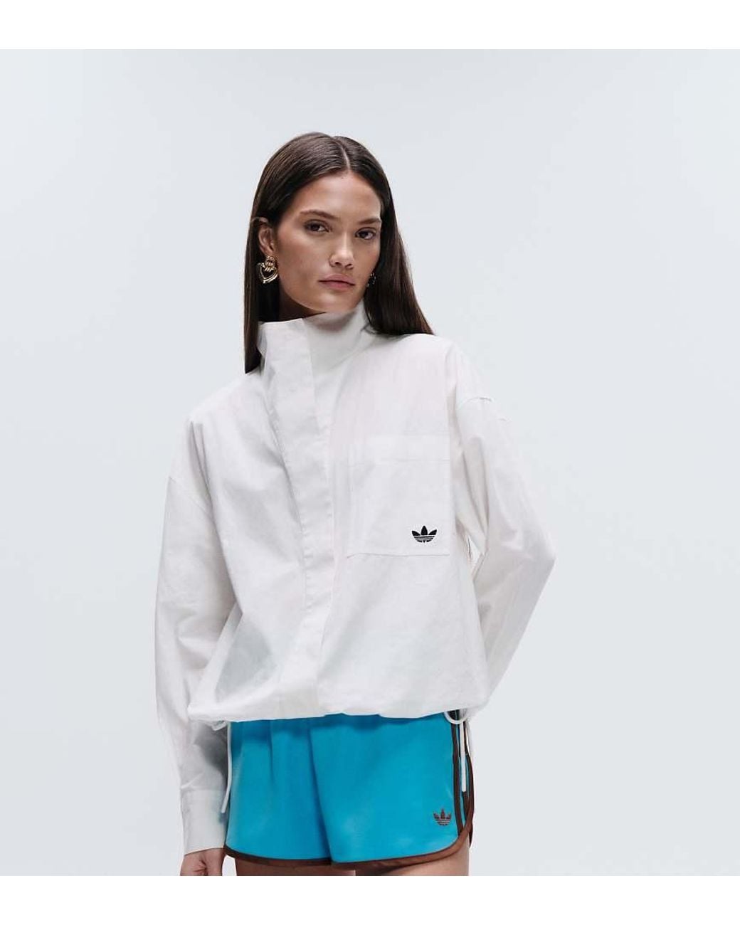 Adidas Originals White X Asos Three Stripe Sprinter Shorts