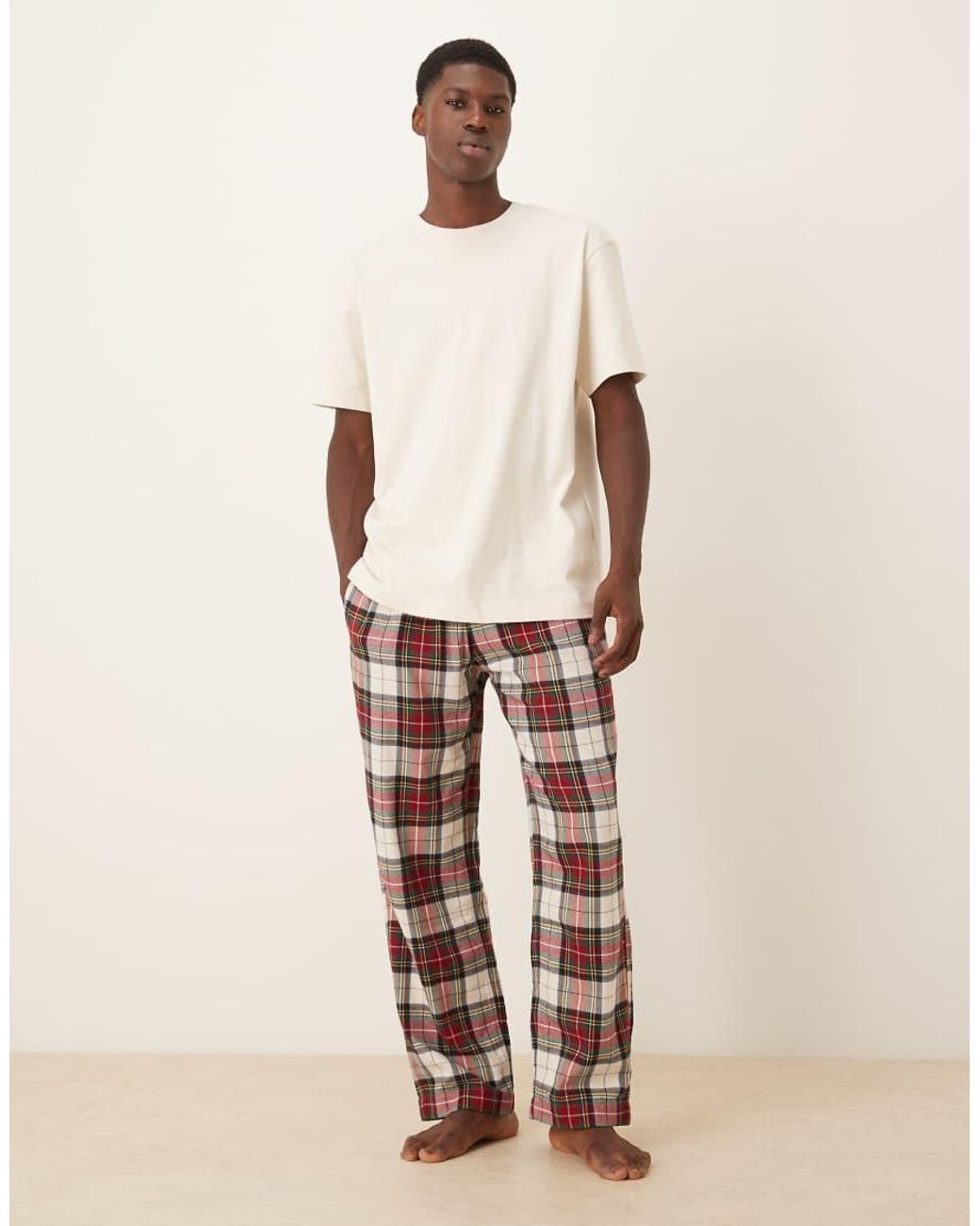 Abercrombie & Fitch Natural Nightwear Flannel Trouser for men