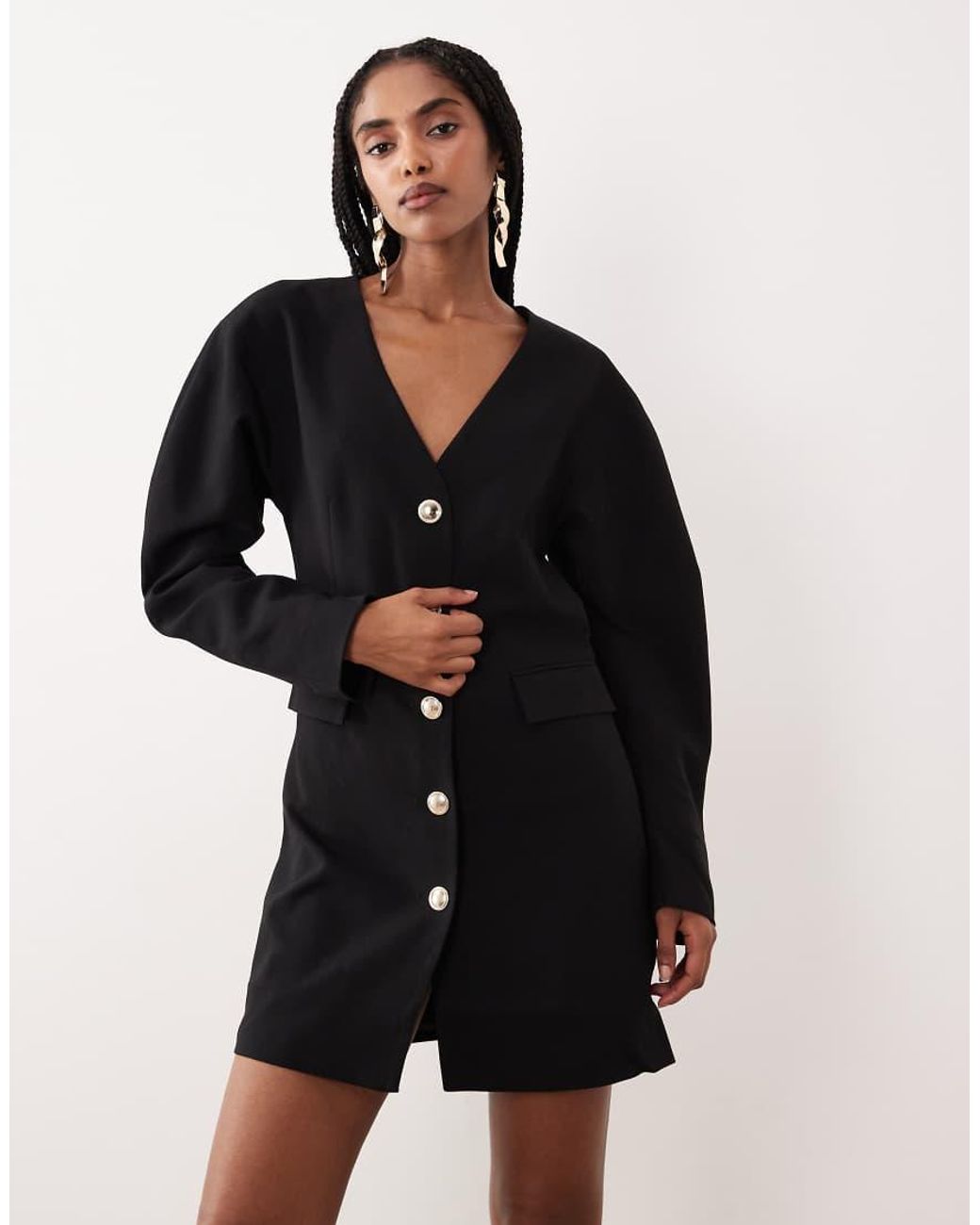Gina Tricot Black Tailored Mini Dress