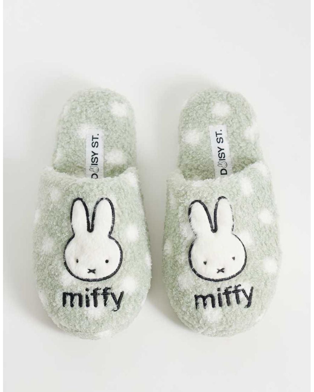 Daisy Street Metallic X Miffy Cozy Slippers With Miffy Graphic