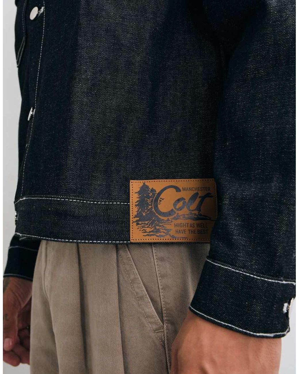 Colt MCR Blue Colt Boxy Fit Contrast Stitch Selvedge Denim Jacket for men
