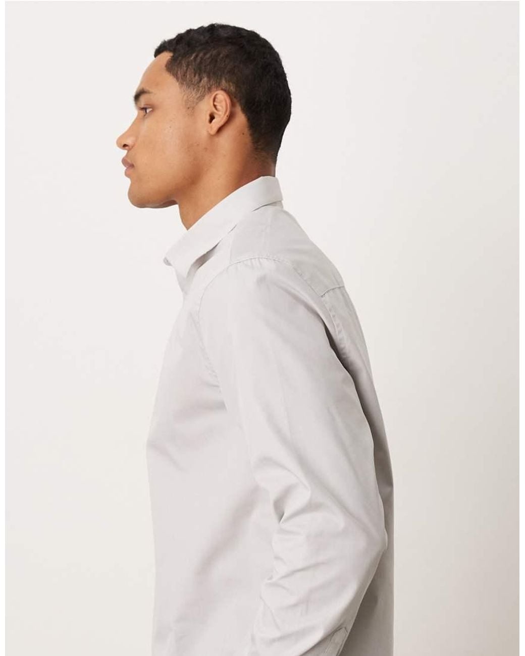 ASOS Natural Formal Easy Iron Regular Shirt for men