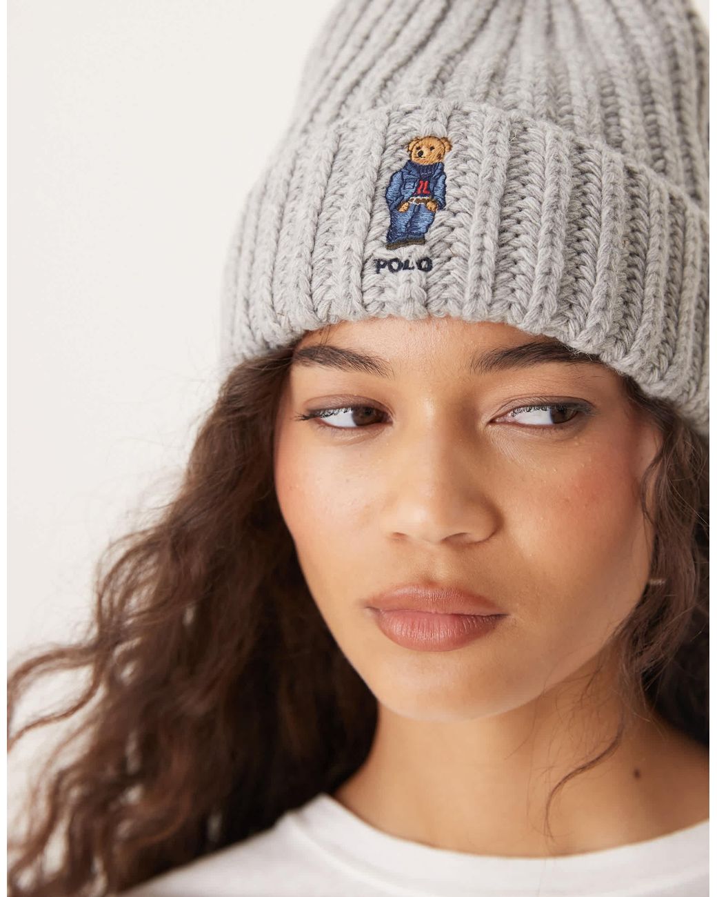 Polo Ralph Lauren White – mütze mit hohem wollanteil