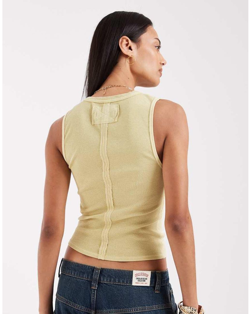 Free People Blue Jamie Henley Tank Top