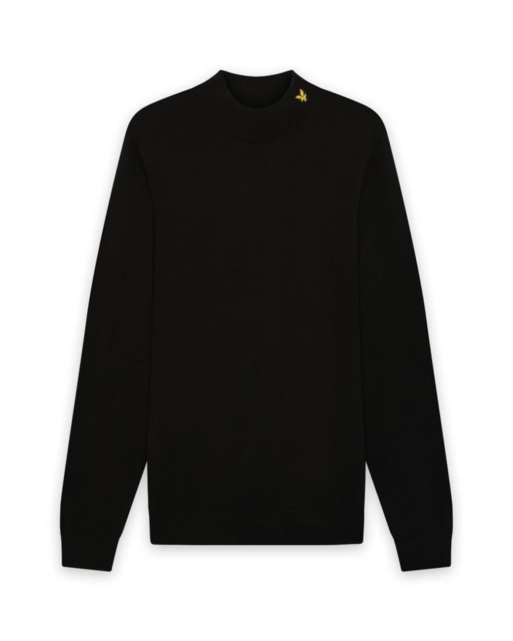 Lyle & Scott Black Mid Knits Knitted Turtle Neck Jumper for men